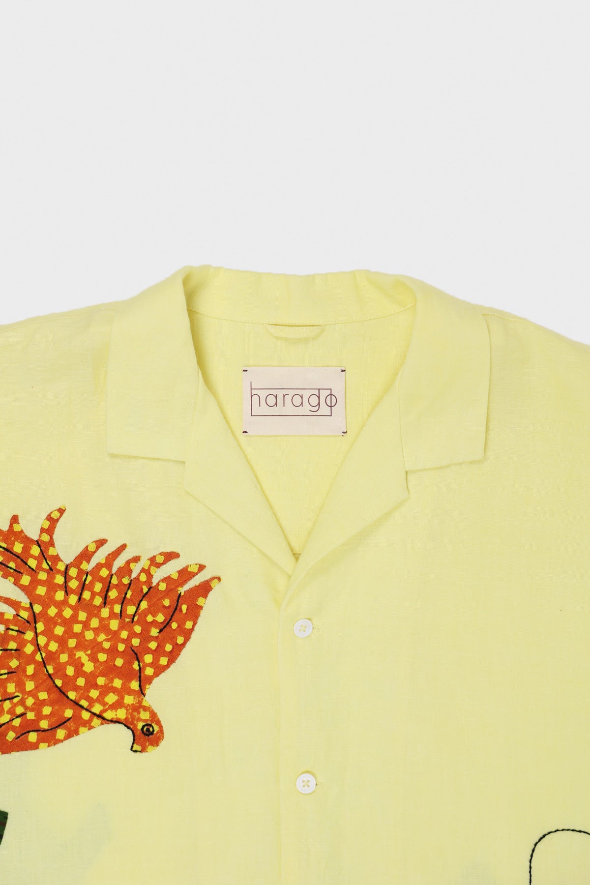 Harago - Jungle Scene Applique Shirt - Lime Green - Canoe Club
