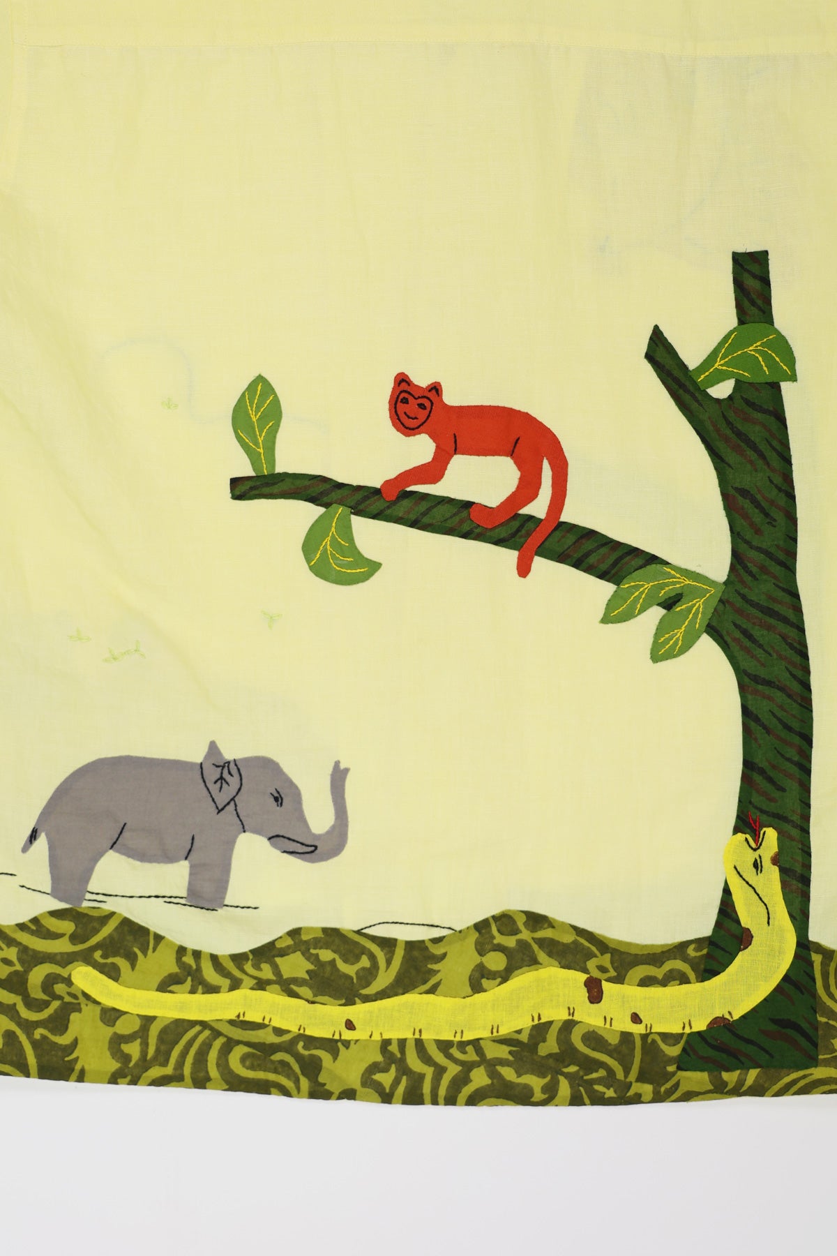 Harago - Jungle Scene Applique Shirt - Lime Green - Canoe Club