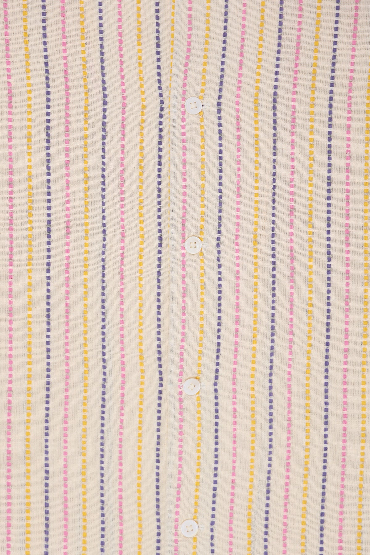 Harago - Kantha Stripe Shirt - Multi - Canoe Club