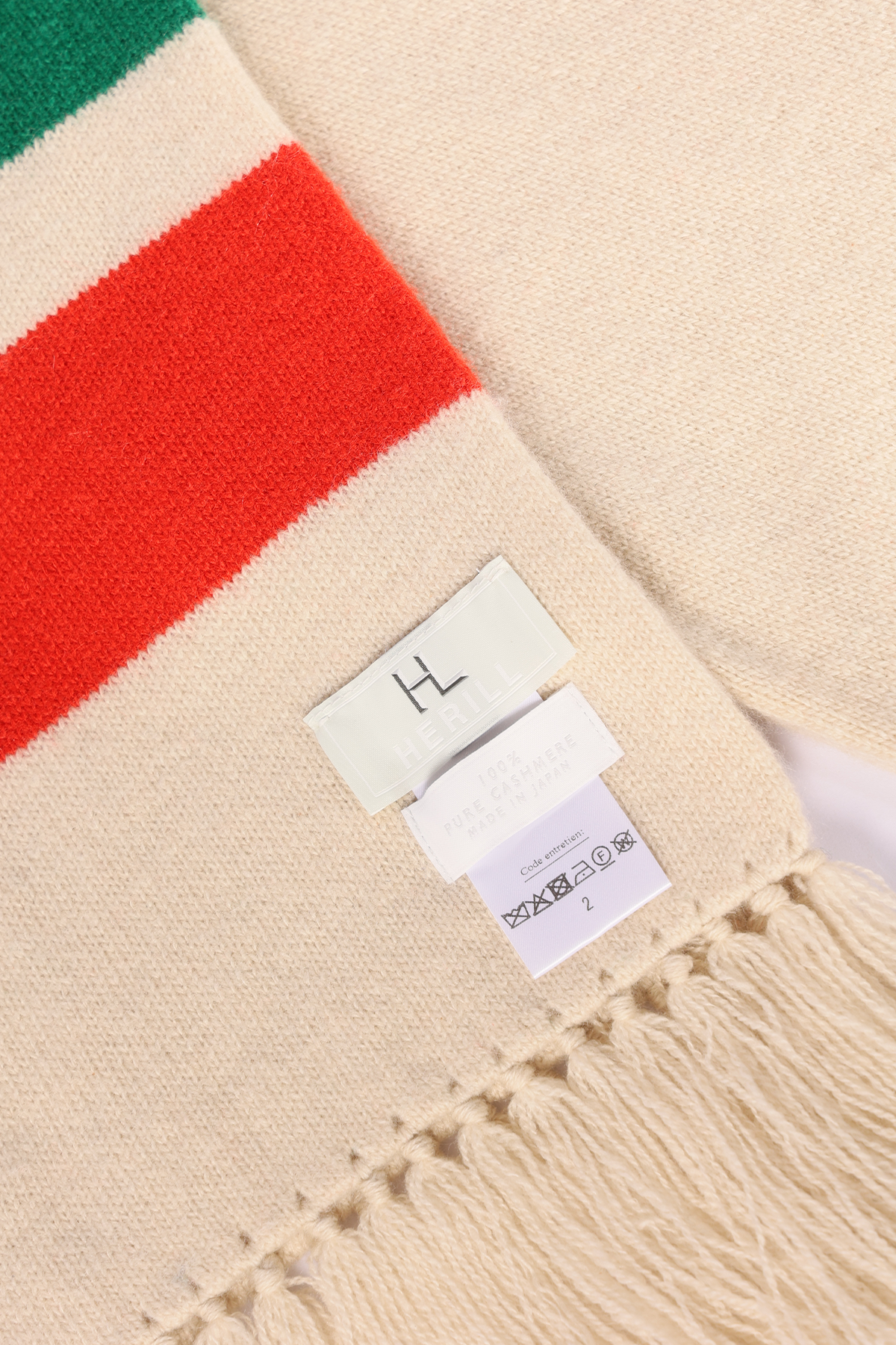 Herill - Cashmere Muffler - White - Canoe Club