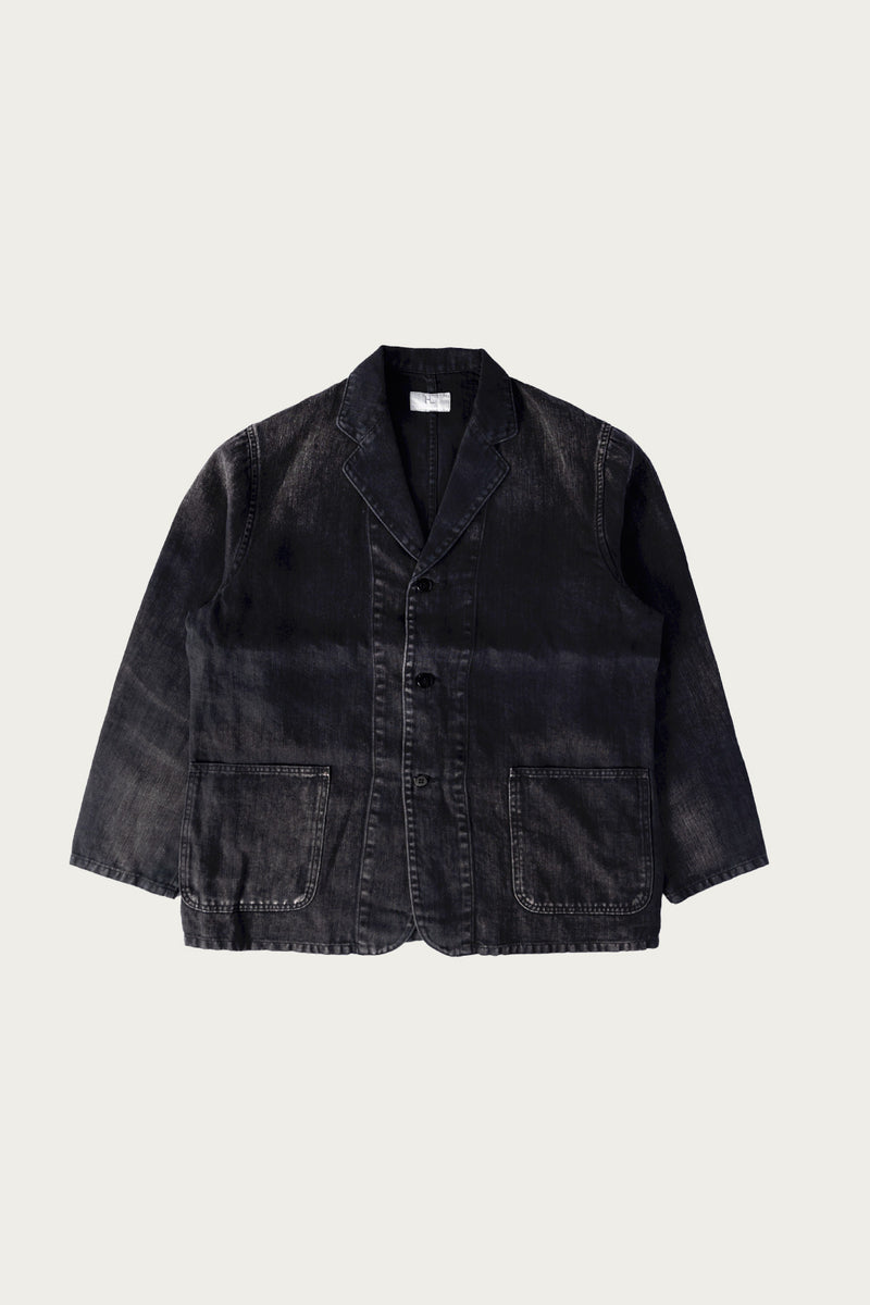Herill HBT Linen Work Jacket | Black | Canoe Club