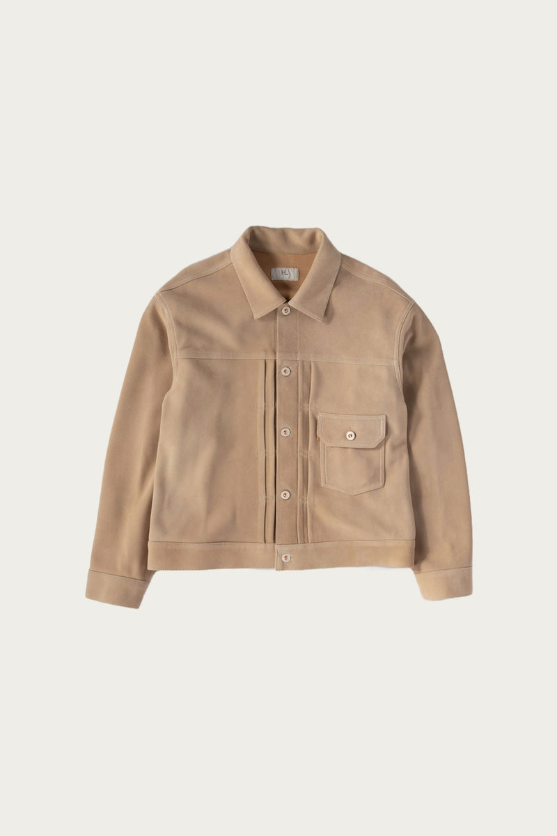 Herill Lambsuede Jacket | Beige | Canoe Club