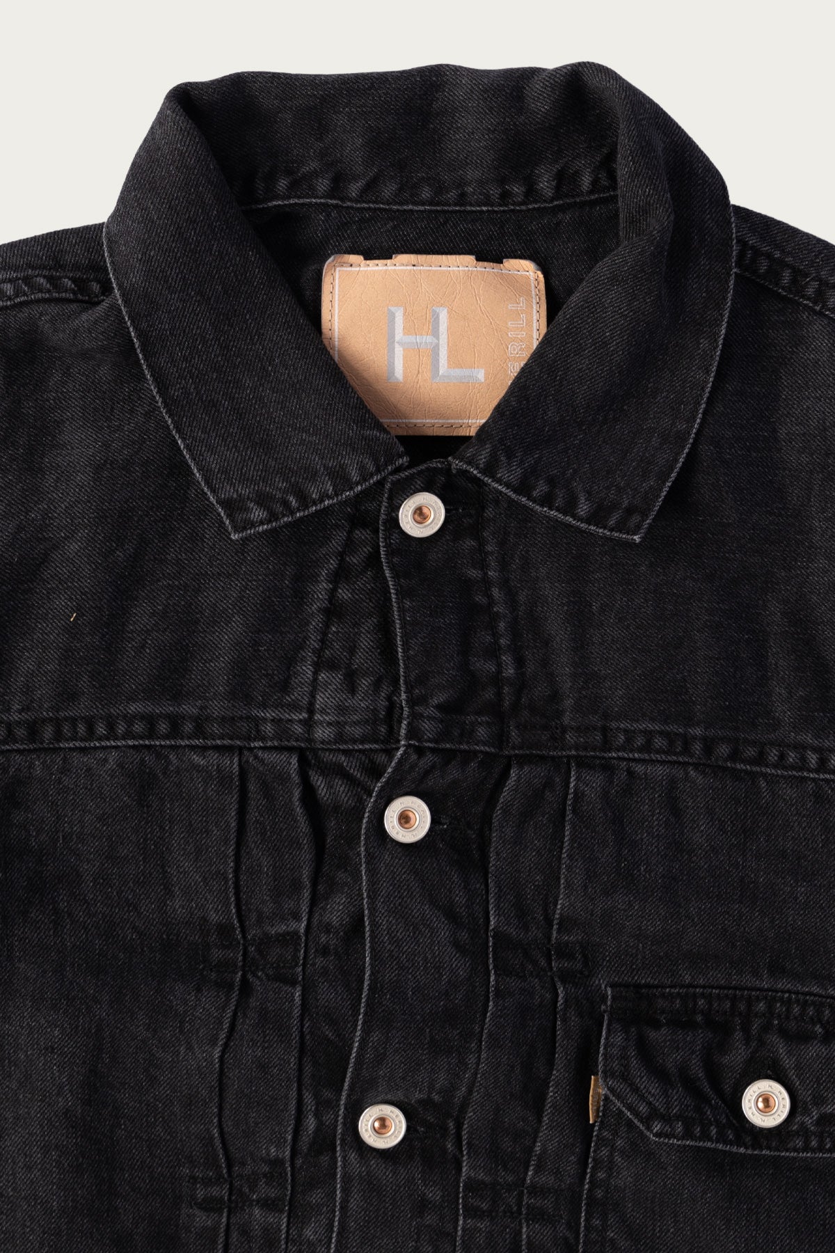 Herill - Linen Denim XX Jacket - Black Vintage Worn - Canoe Club