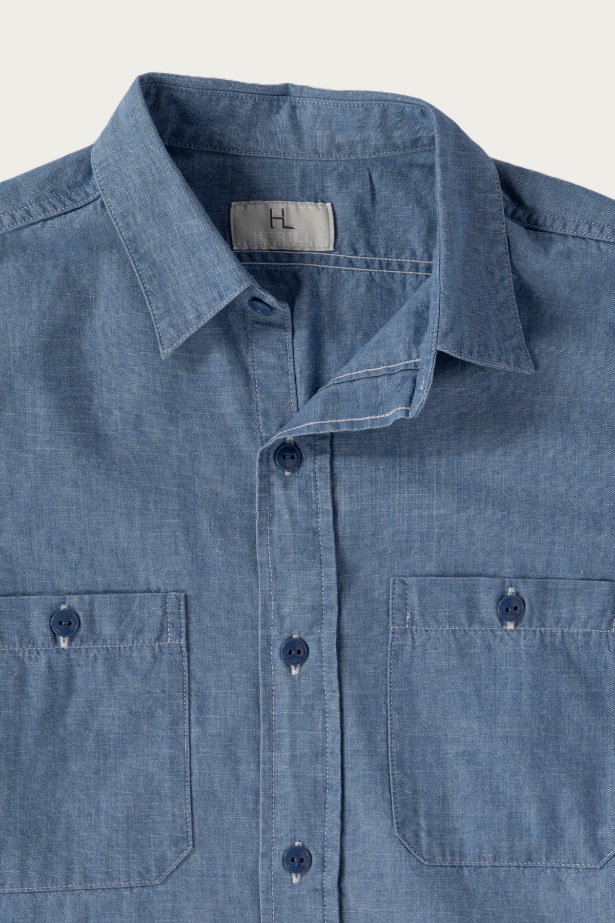 Herill - U.S.N. Chambray Shirt - Indigo - Canoe Club
