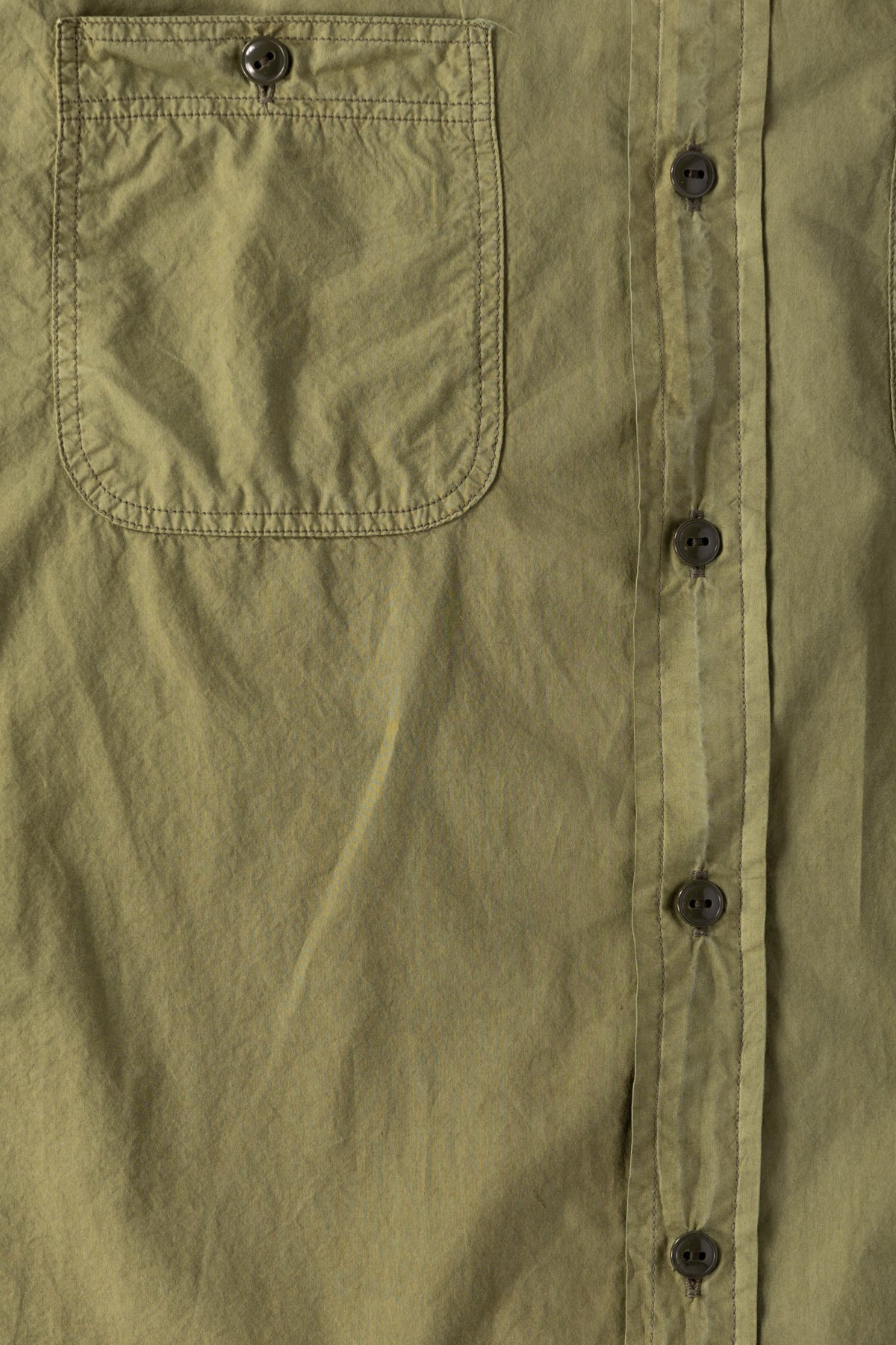 Herill - U.S.N. Cotton Poplin Shirt - Olive Drab - Canoe Club
