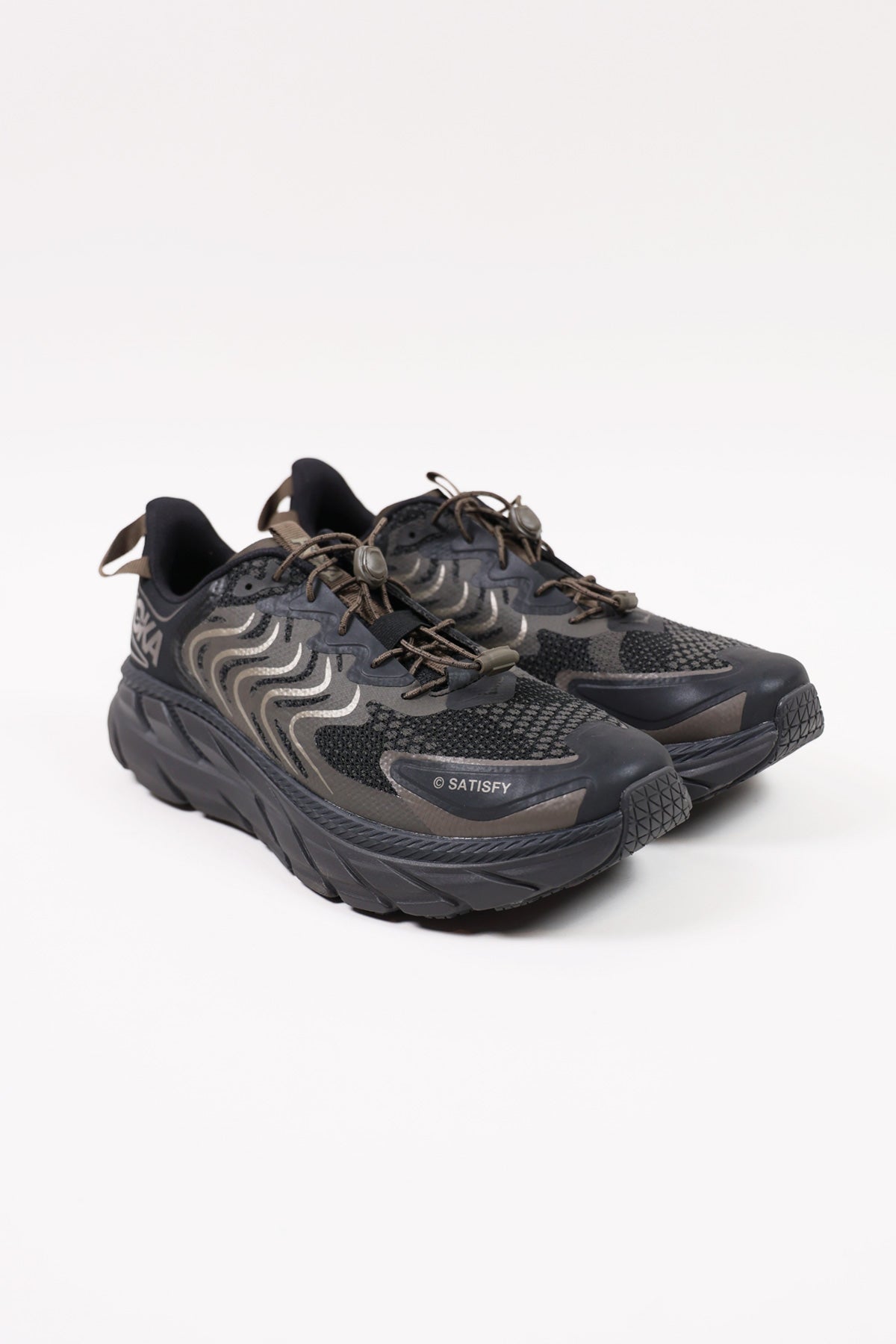 HOKA - Clifton LS x Satisfy Running - Forged Iron/Black - Canoe Club