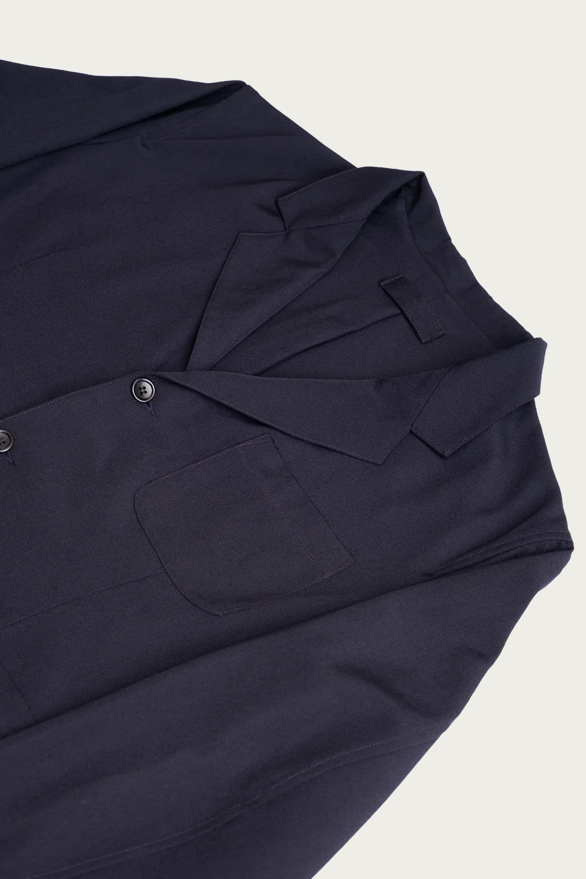 James Coward - Carry On Jacket - Dark Navy Wool Gabardine - Canoe Club