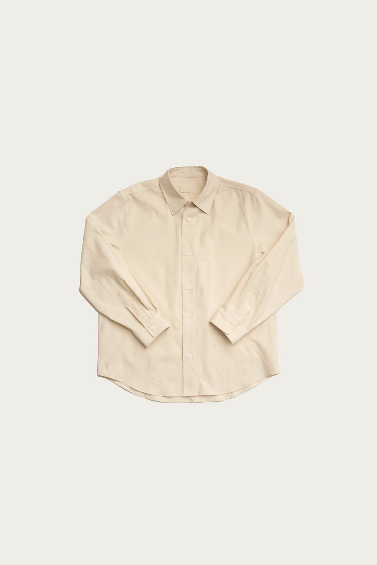 James Coward - Filter Shirt - Off White Cotton Ripple Corduroy - Canoe Club