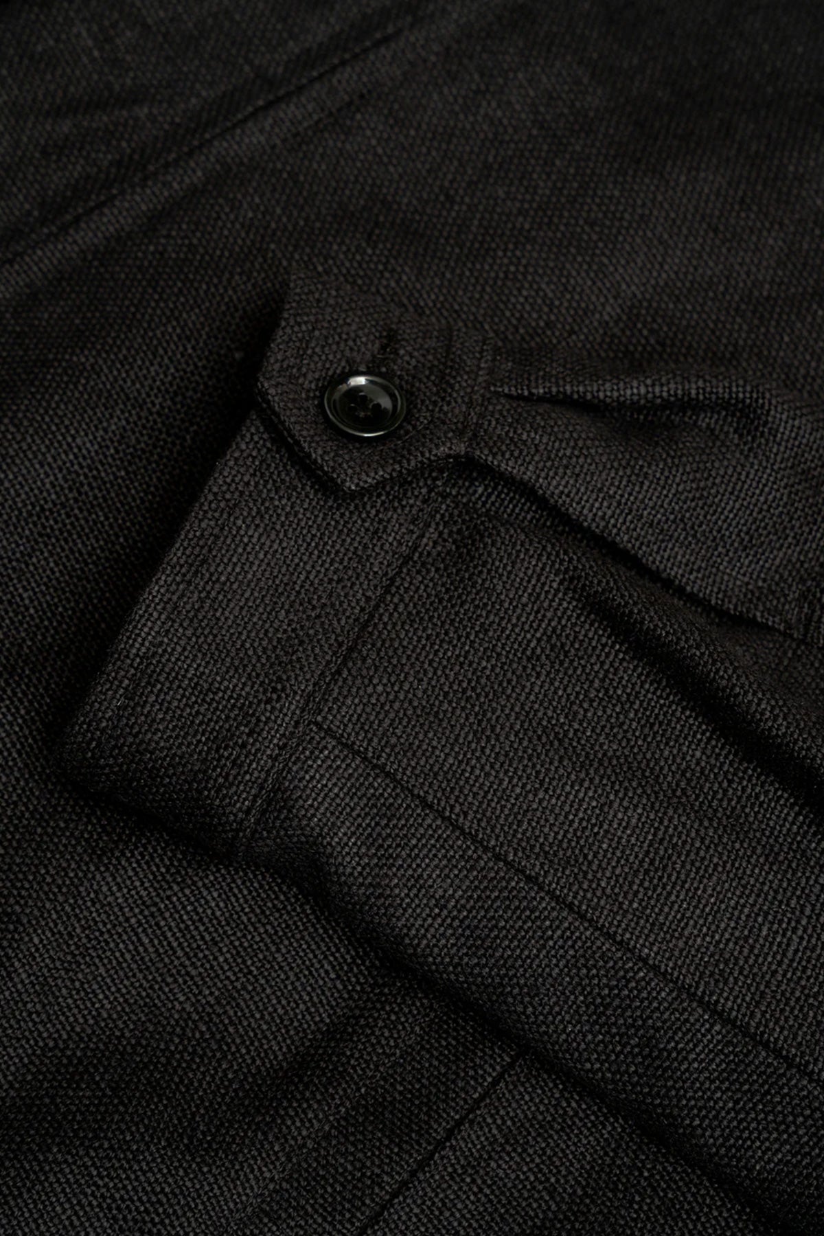 James Coward - Machine Jacket - Black Belgian Linen - Canoe Club