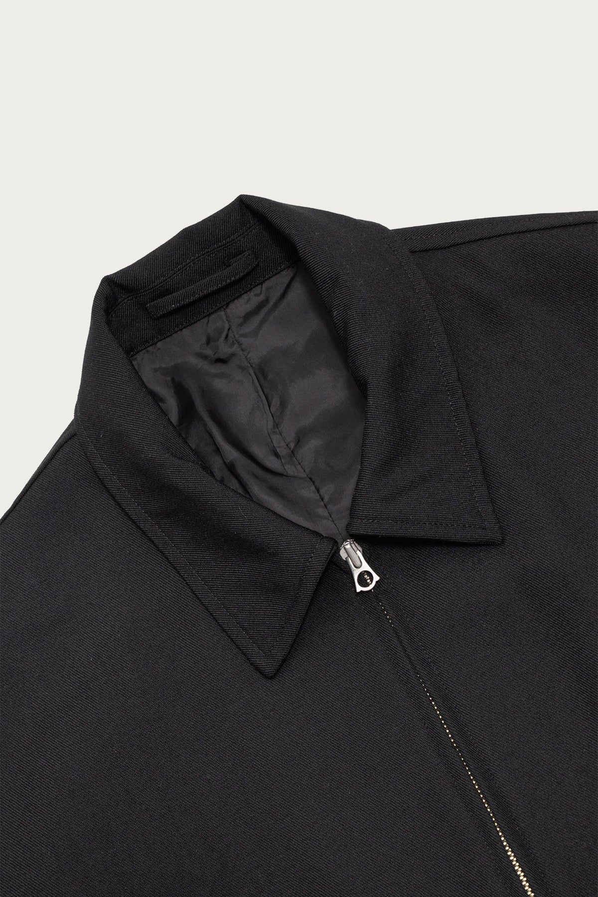 James Coward - Machine Jacket - Black Wool Gabardine - Canoe Club
