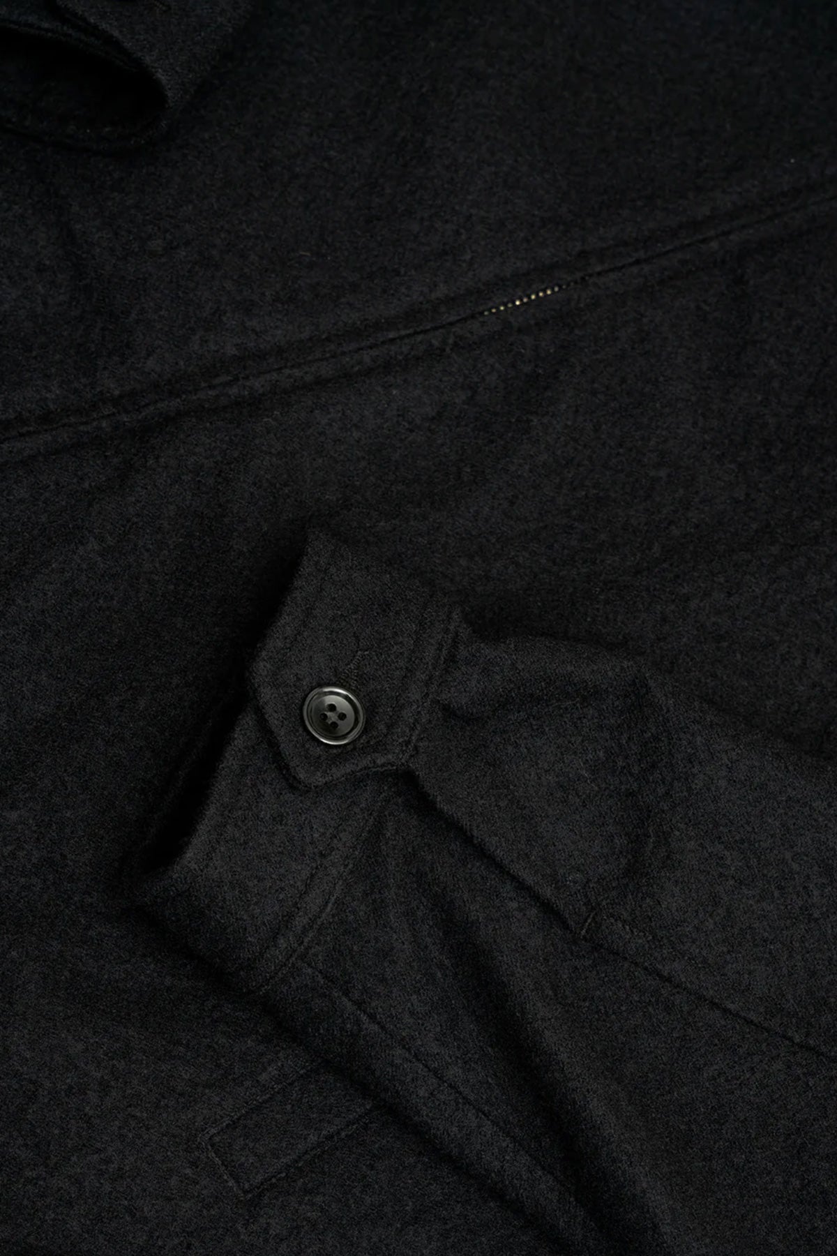 James Coward - Machine Jacket - Black Wool Flannel - Canoe Club