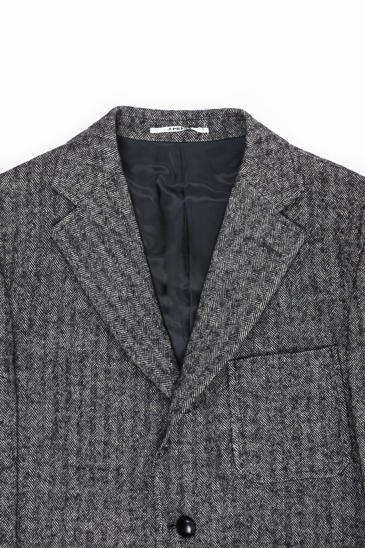 J. Press - 3B Authentic Blazer - Gray Herringbone Tweed - Canoe Club
