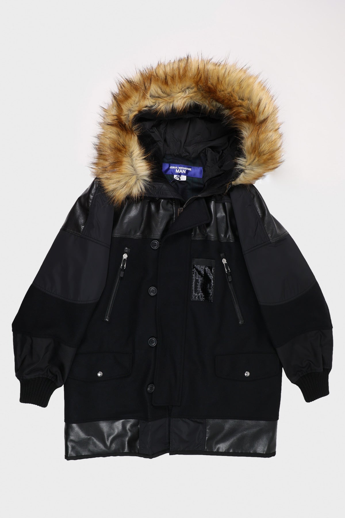 Junya Watanabe - Pocketed Wool Parka - Black - Canoe Club