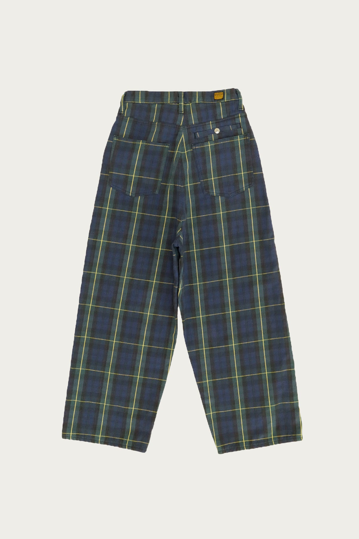 Kapital - 11oz Tartan Check PORT Baggy Pants - Navy - Canoe Club