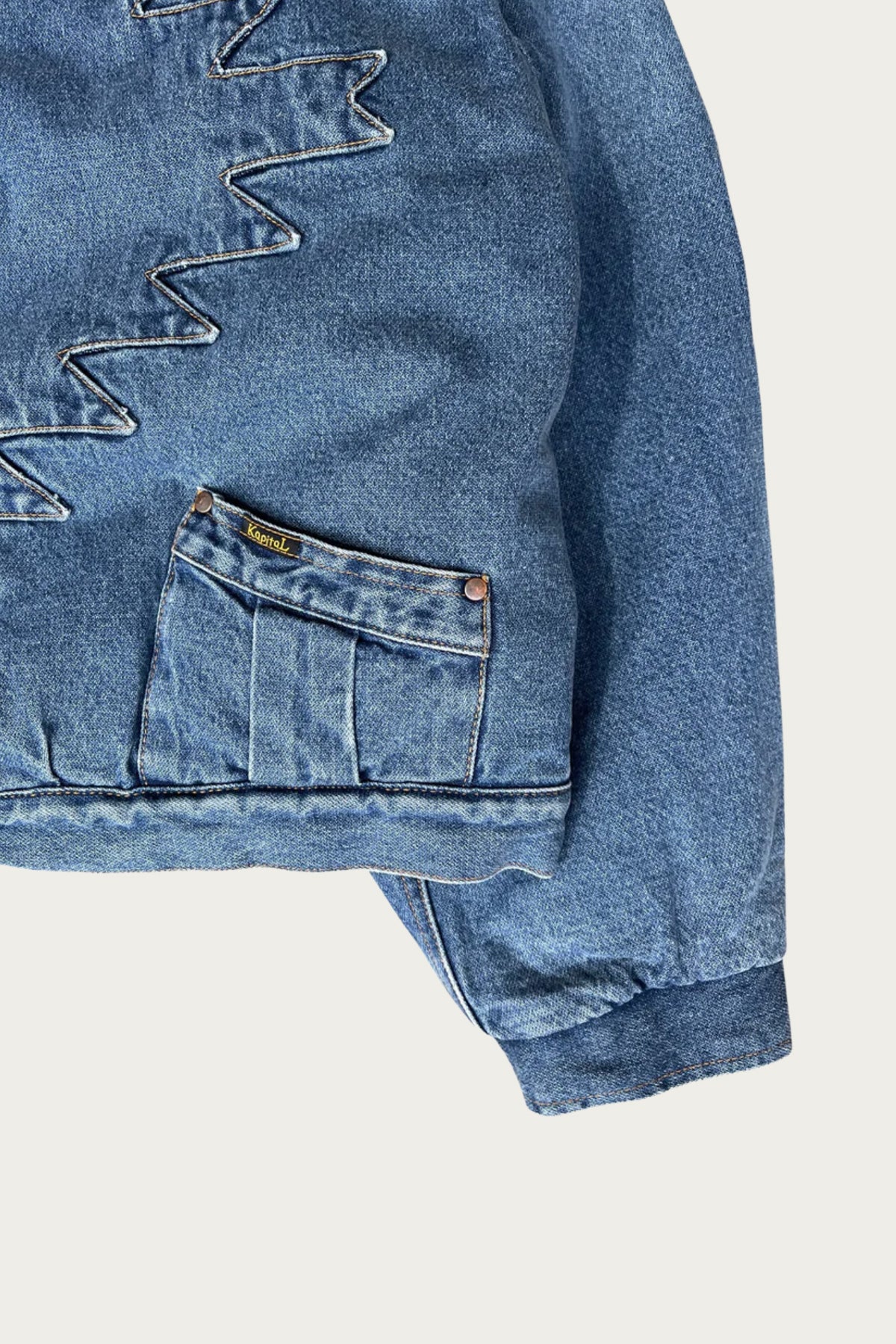 Kapital - 12.5oz BrokenDenim x Boa Fleece THUNDERBIRD JKT - Indigo - Canoe Club