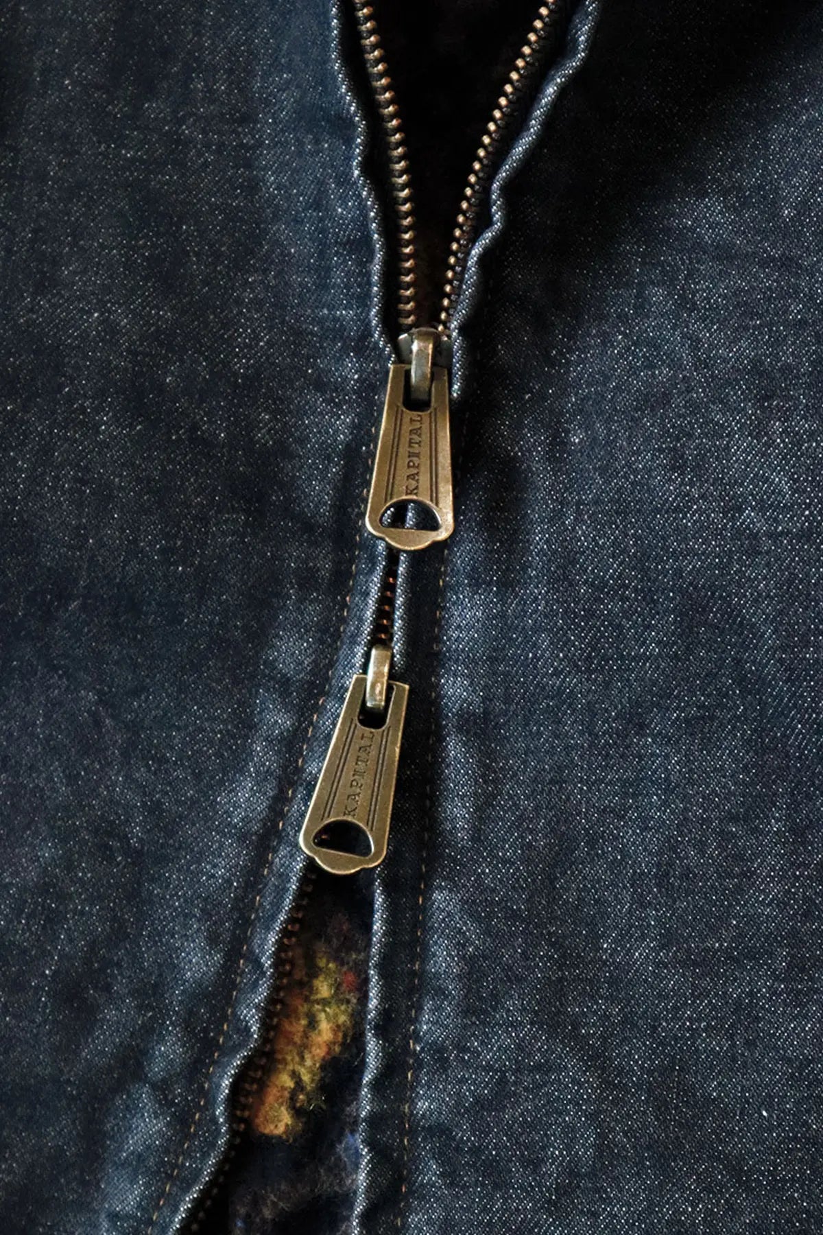 Kapital - 14oz BLKxECR Denim T-Back Drizzler JKT - Black - Canoe Club