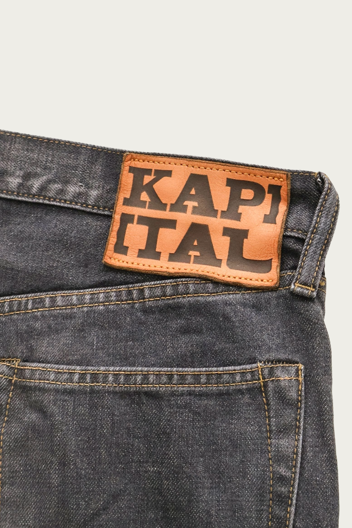 Kapital - 14oz BLKxBLK Denim 5P MONKEY TH (ZIP ver.) - Pro - Canoe Club