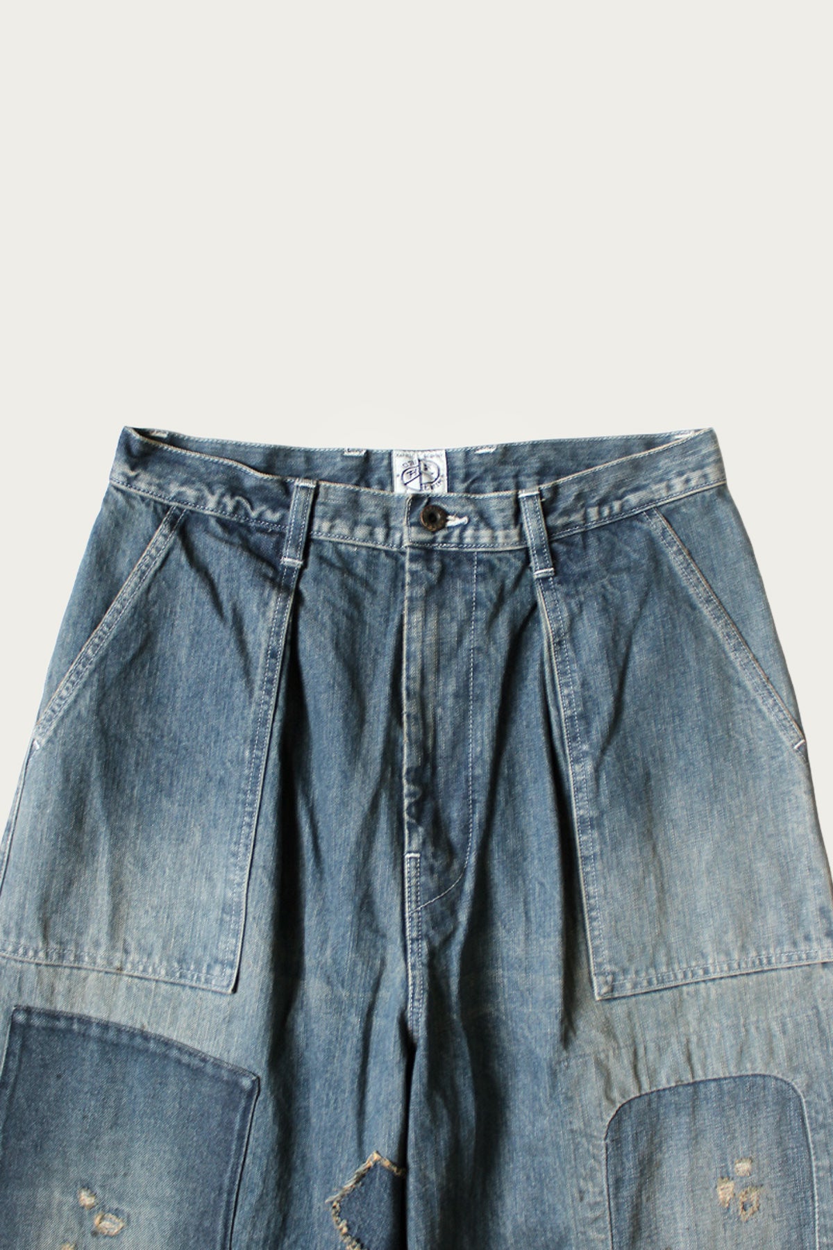 Kapital - 14oz Denim FATIGUE Baggy Pants (RUSHFIELD Remake) - Indigo - Canoe Club