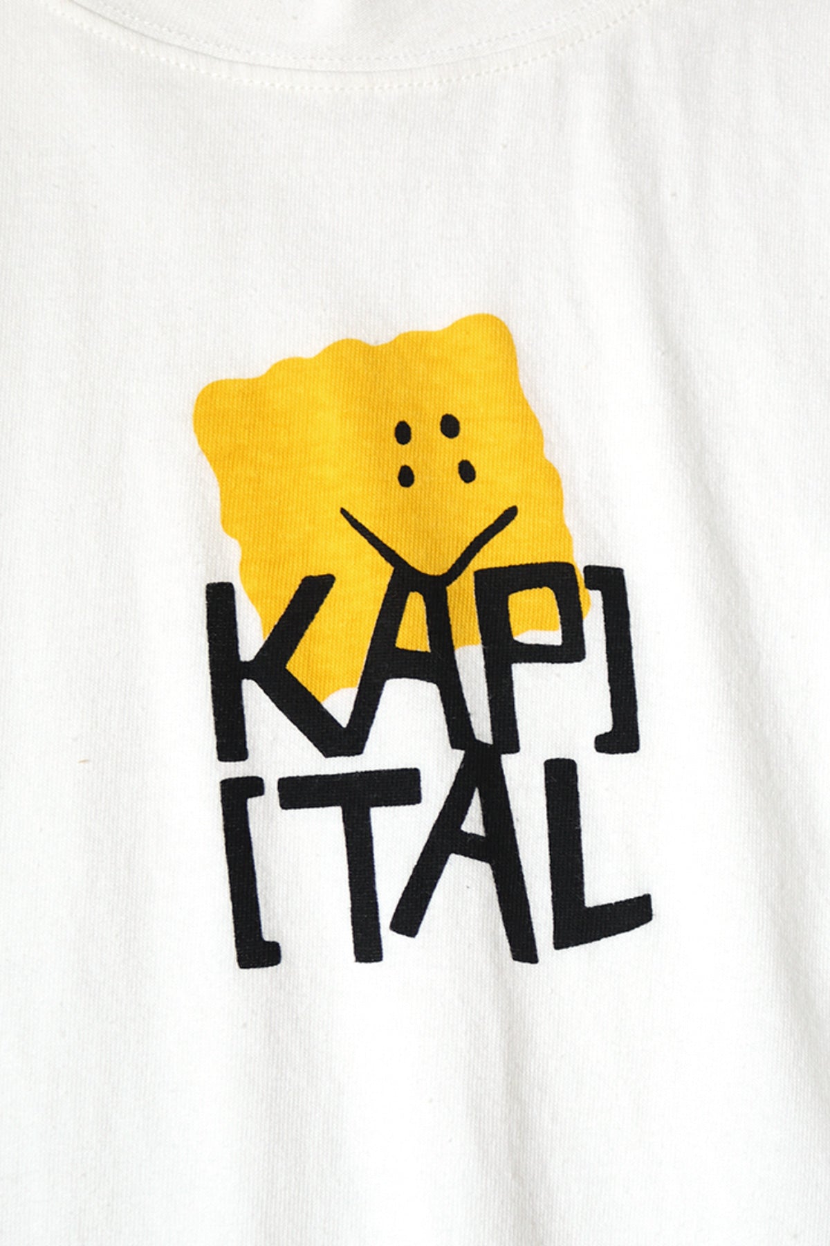 Kapital - 20/-Jersey Crew Long Sleeve T (PECKISH KAP) - Yellow - Canoe Club