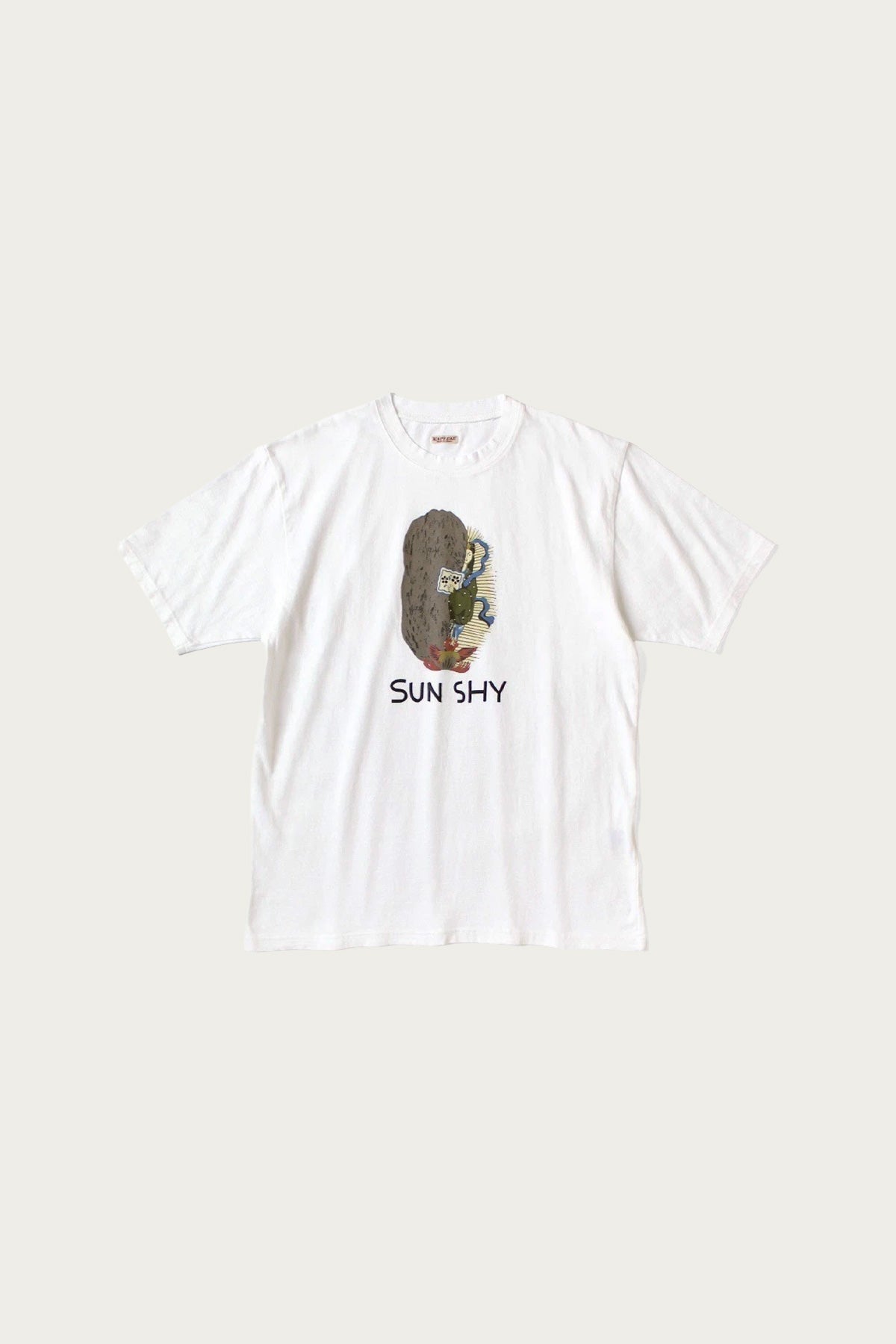 Kapital - 20/-Jersey Crew T (SUN SHY) - White - Canoe Club