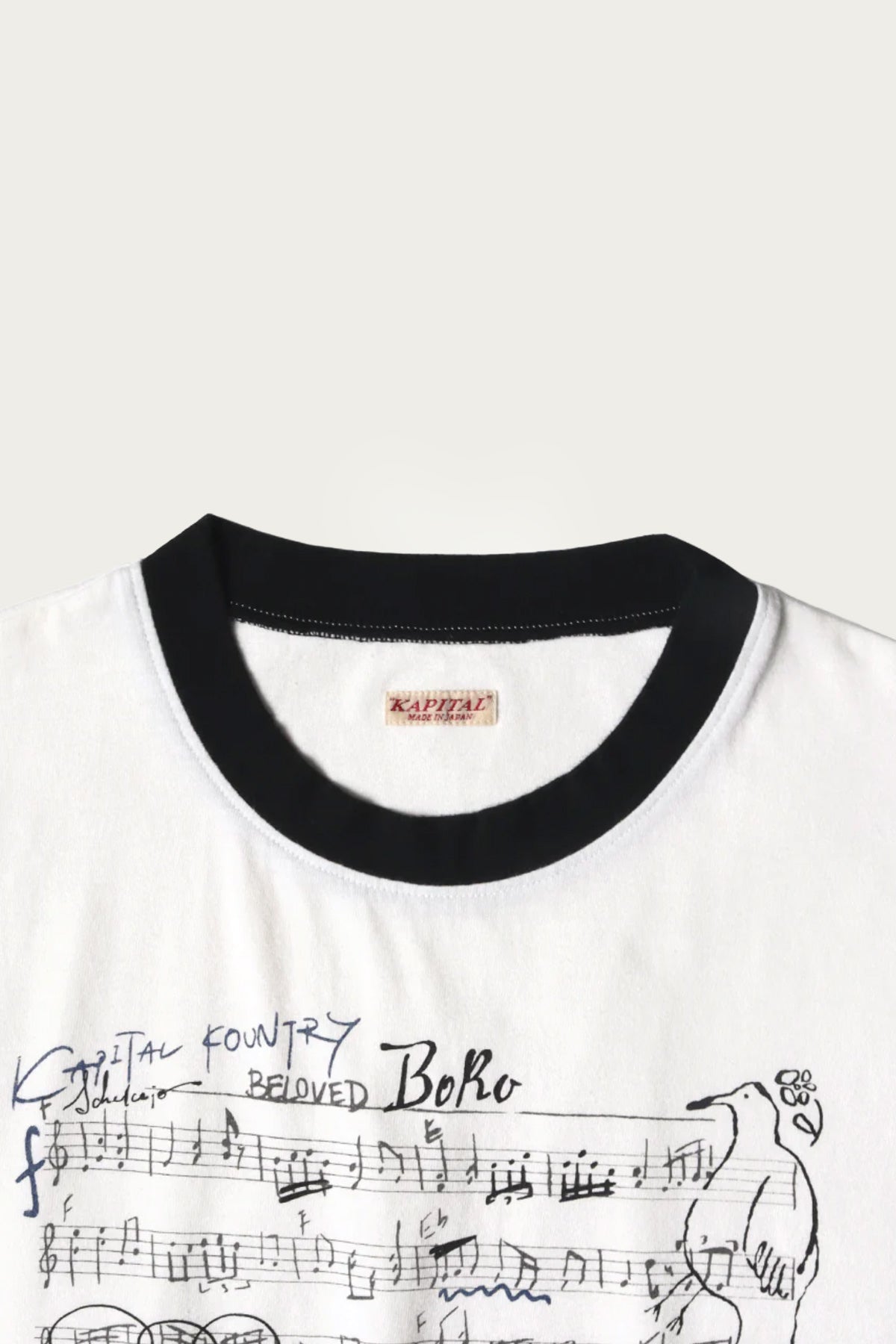 Kapital - 20/-Jersey RINGER T (BORO ELEGY) - Natural - Canoe Club