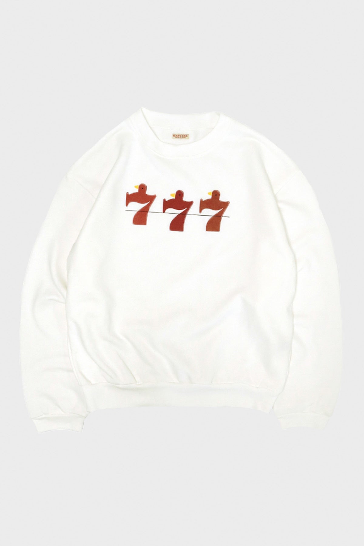 Kapital - 30/-SWTKnit Crew SWT(LUCKY BATTERY BIRD) - White - Canoe Club