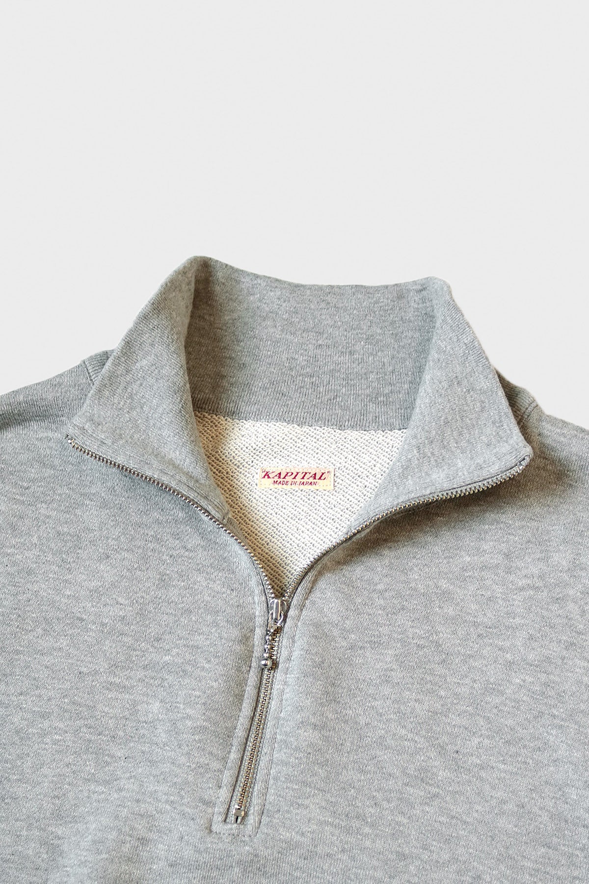 Kapital - 30/- SWT Knit Half ZIP SWT(PROFILE RAINBOWY) - Gray - Canoe Club