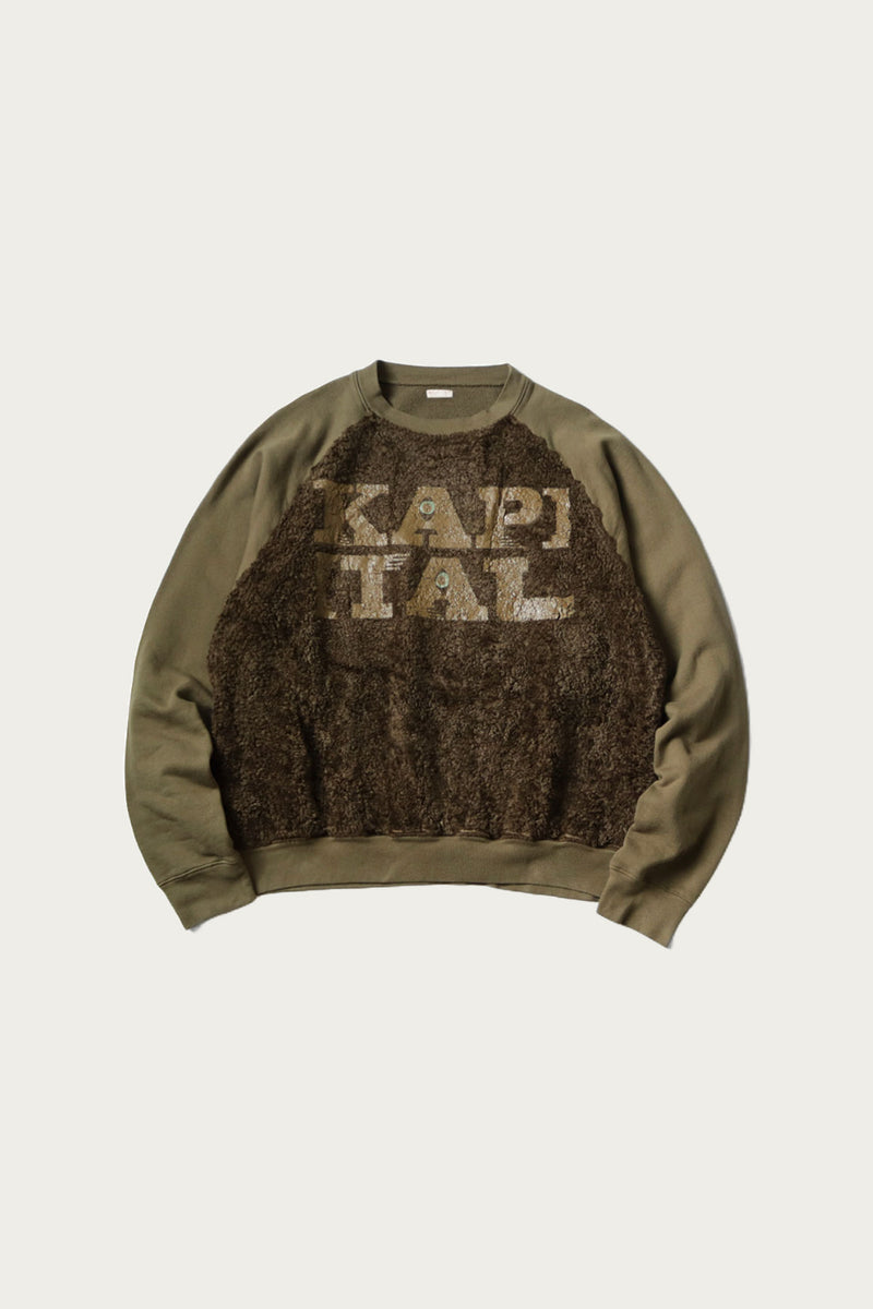Kapital 30/-SWTxFur GRIZZLY SWT (SPEAKEASY KAPITAL) | Khaki