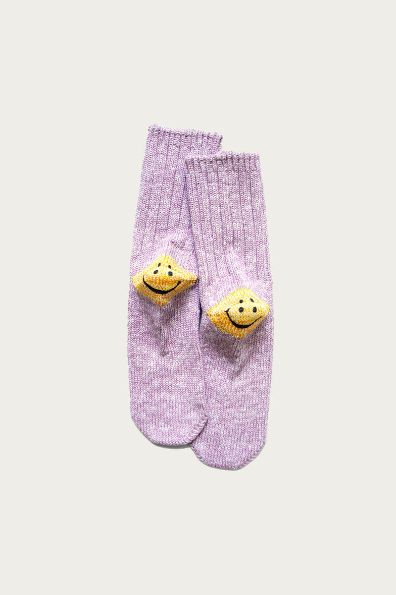 kapital スマイルソックス HAPPY HEEL刺繍 スケーターズニーハイ