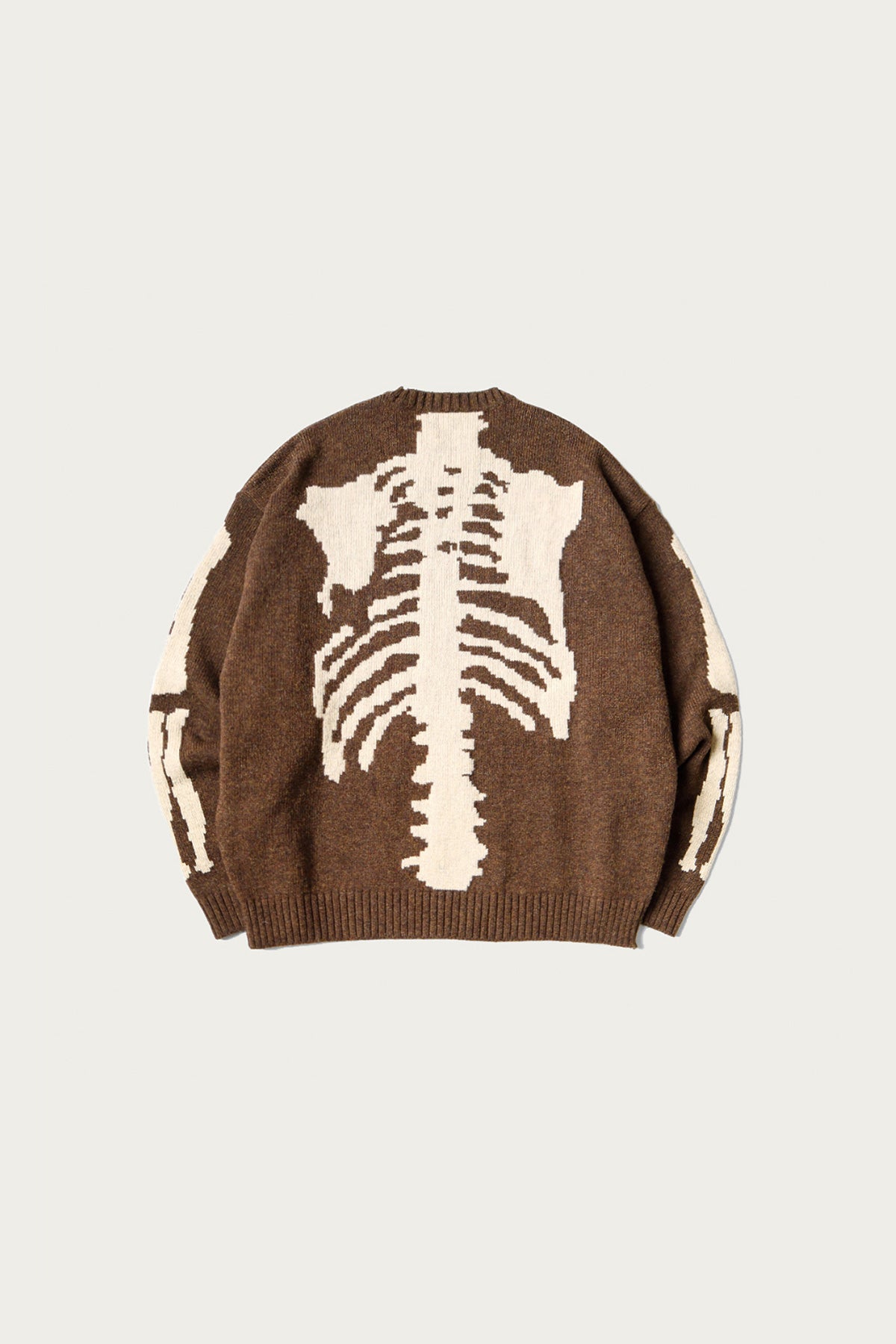 Kapital - 5G Wool BONE Crew Sweater - Brown - Canoe Club