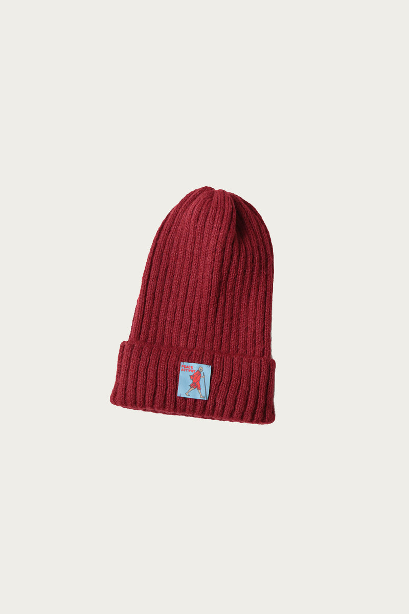 Kapital 5G Wool Knit Cap | Engine Red | Canoe Club