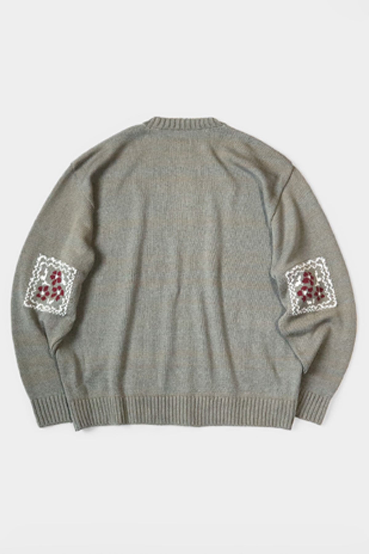 Kapital - 5G Cotton Knit PECKISH RAINBOWY Crew Sweater - Grey - Canoe Club