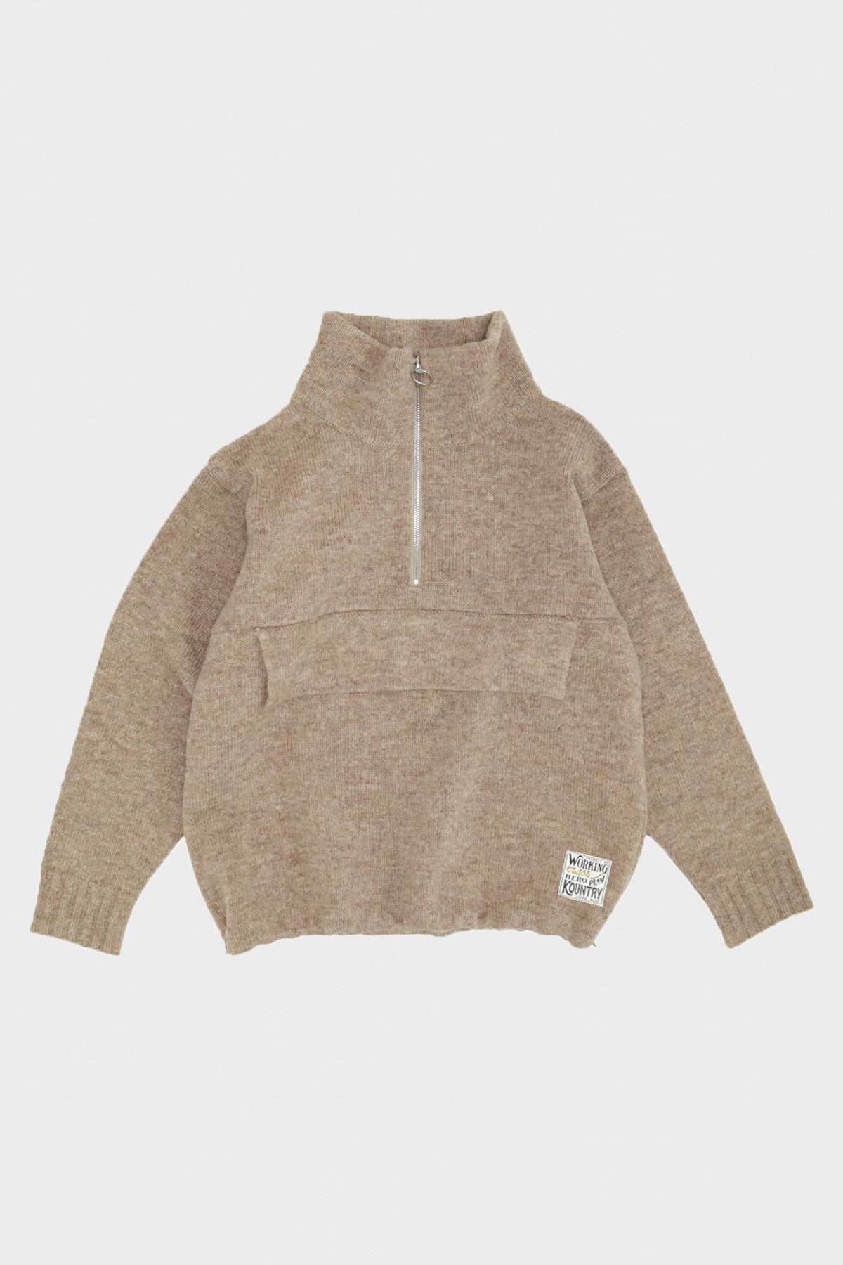 Kapital - 5G Shetland Wool Half ZIP Anorak - Beige - Canoe Club