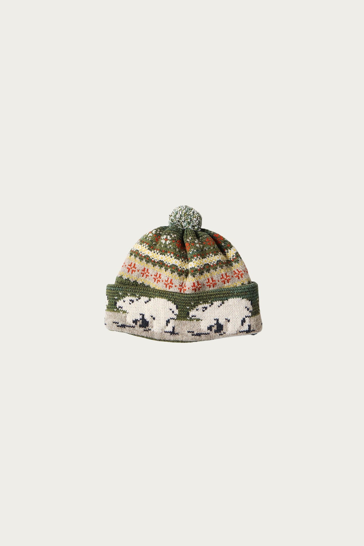Kapital - 5G Wool WHITE BEAR Knit Cap - Green - Canoe Club