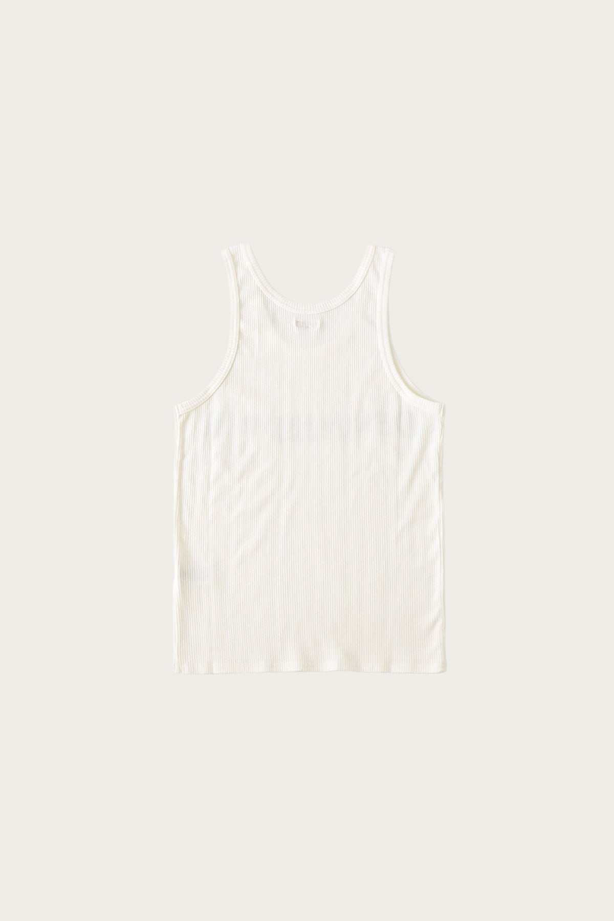 Kapital - 60/2 Stretch Jersey Tank Top (DENIM REPAIR) - White - Canoe Club