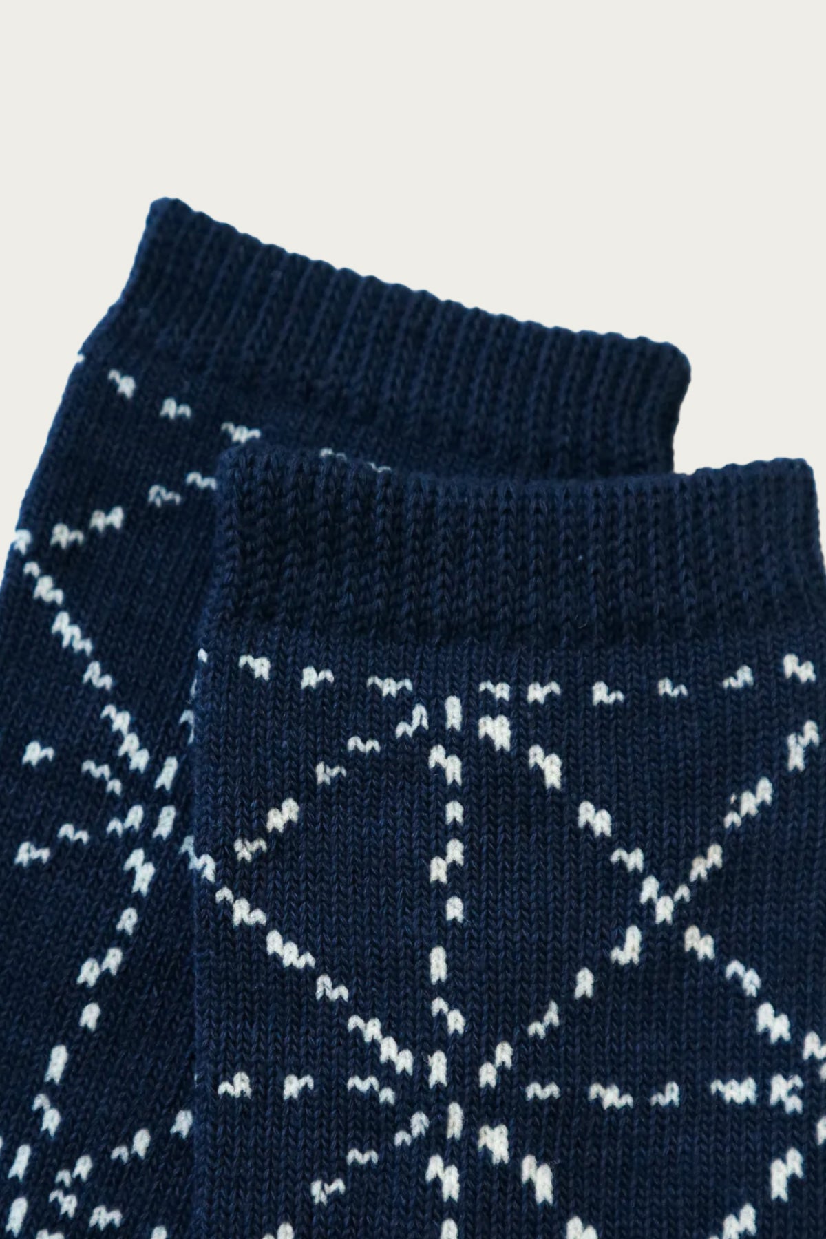 Kapital - 84 Yarns SASHIKO Socks - Navy - Canoe Club