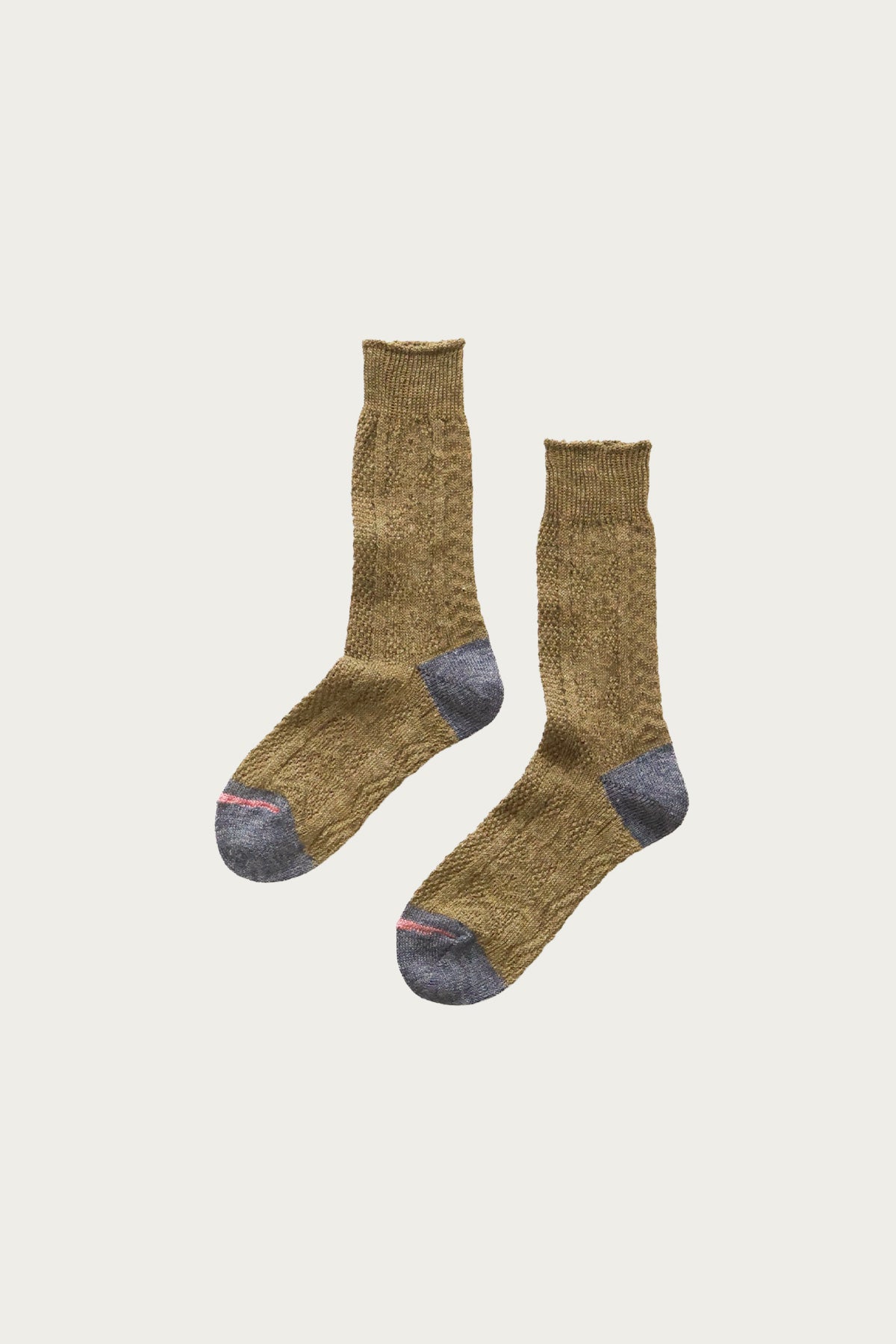 Kapital - 96 Yarns Linen Jacquard KUBA Socks - Brown - Canoe Club
