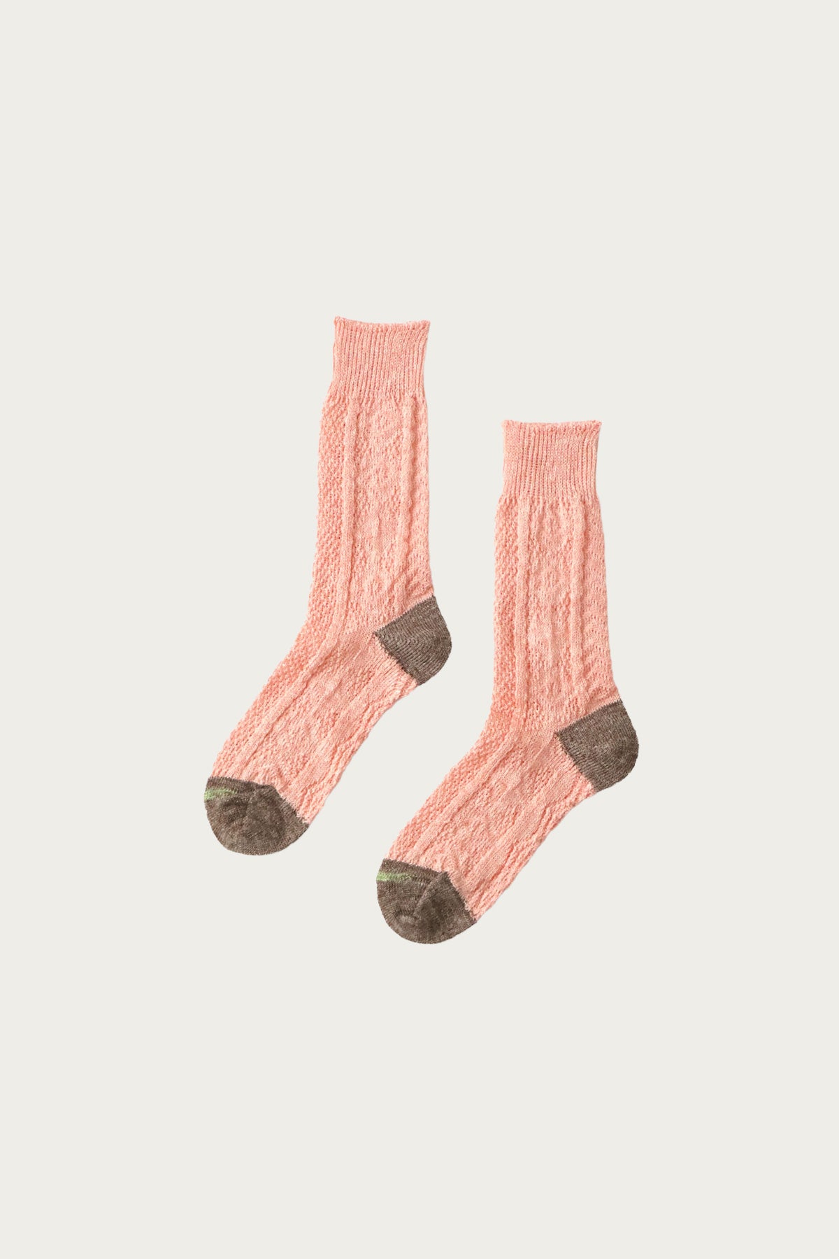 Kapital - 96 Yarns Linen Jacquard KUBA Socks - Pink - Canoe Club