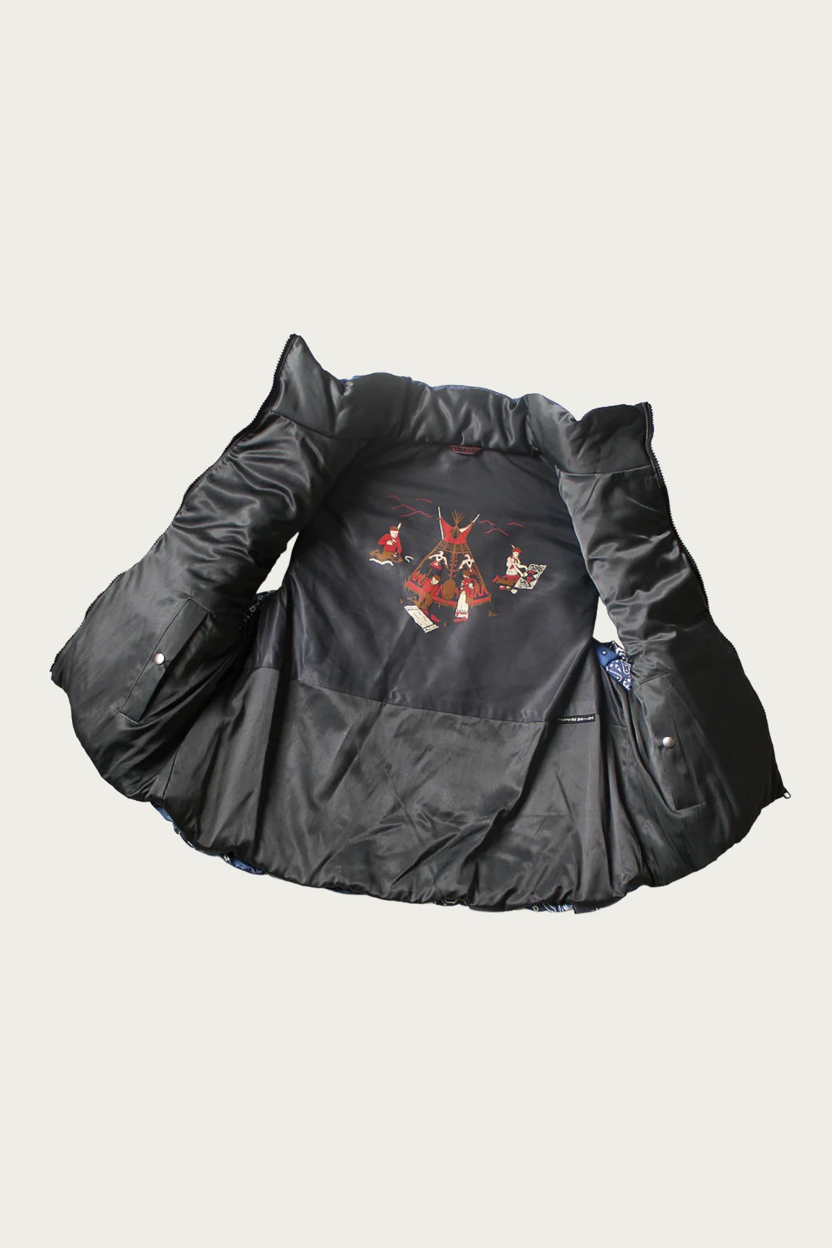 Kapital - Bandanna Nylon KEEL Weaving Vest - Dark Navy - Canoe Club