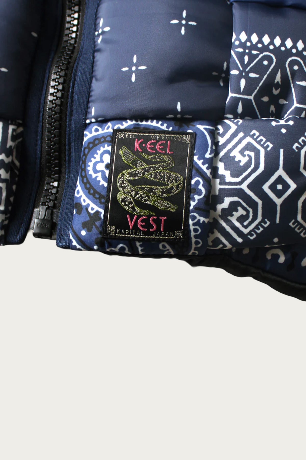 Kapital - Bandanna Nylon KEEL Weaving Vest - Dark Navy - Canoe Club