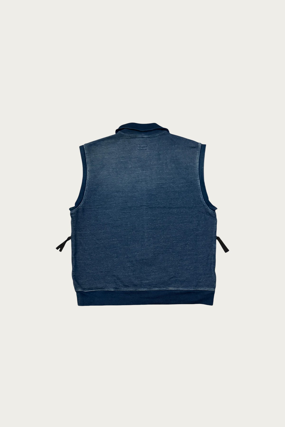 Kapital - BOROxIDG SWT Half ZIP Vest - Indigo - Canoe Club
