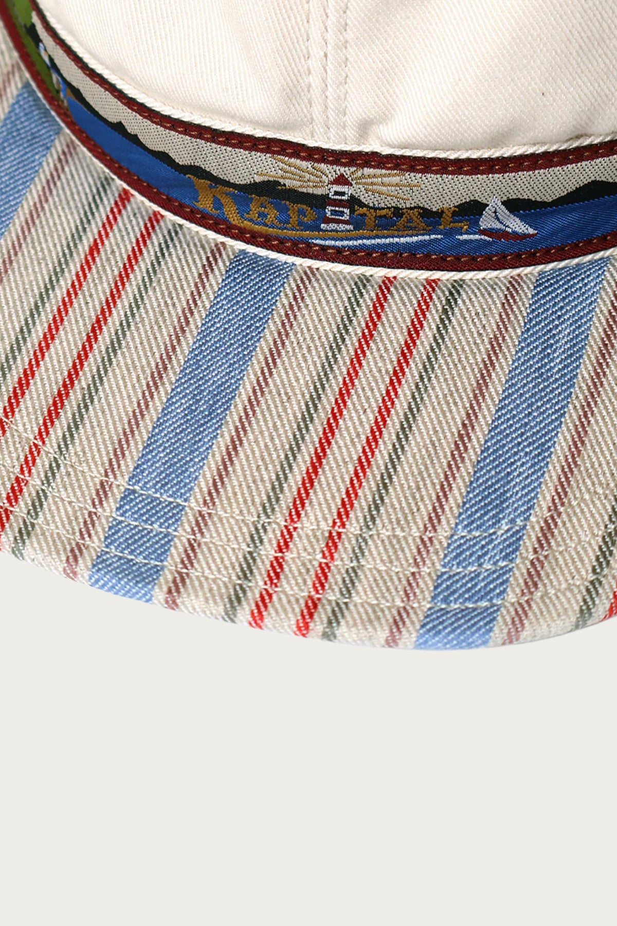 Kapital - Chino BRIMFIELD Cap (GUIDING LIGHT) - Stripe - Canoe Club