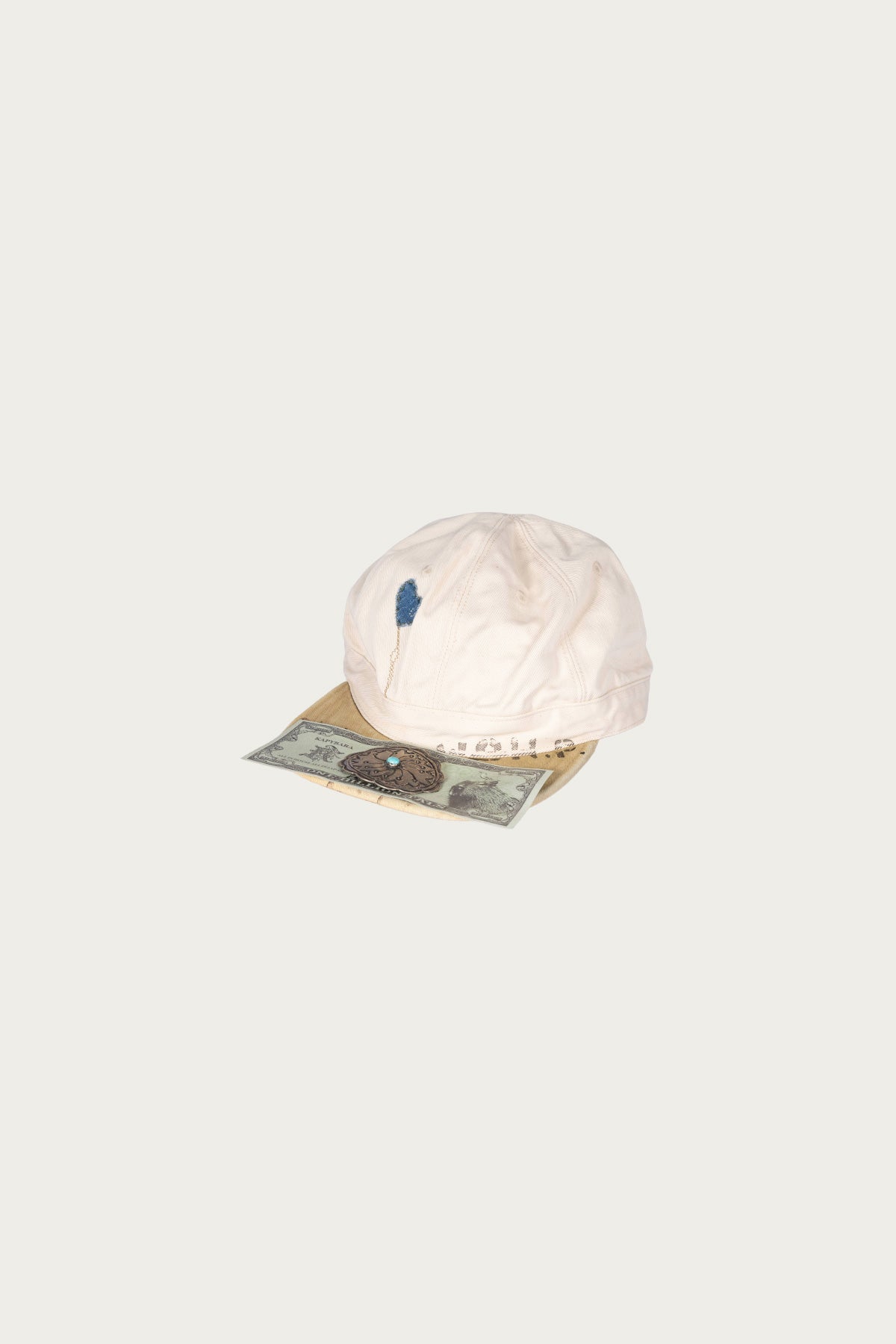 Kapital - Chino BRIMFIELD Cap (ONE LOVE) - Natural/Beige - Canoe Club