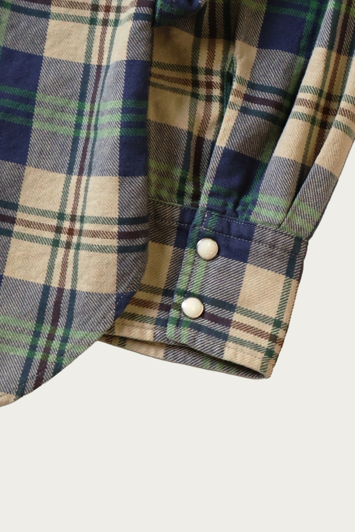 Kapital - Columbia-Check HUSKY Western Shirt - Green - Canoe Club