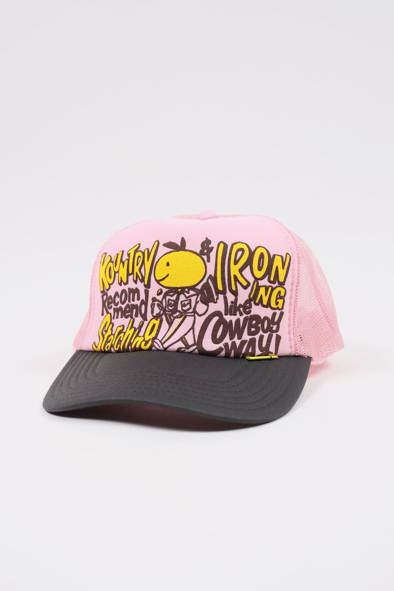 Kapital CONEYCOWBOWY Trucker CAP | Pink x Charcoal | Canoe Club