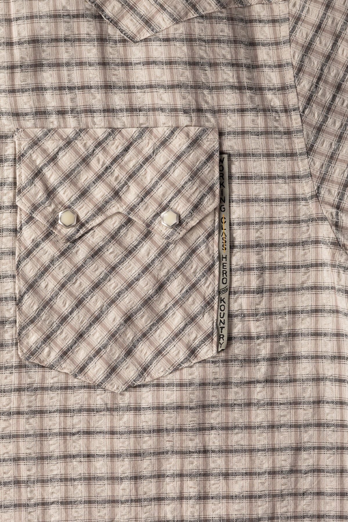 Kapital - Cotton Linen Seersucker Check Open-Collar Western BIG Shirt - Black - Canoe Club