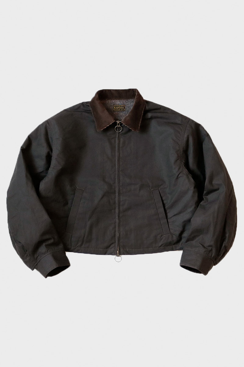 Kapital Cotton Oil Coating Drizzler JKT | Brown | Canoe Club