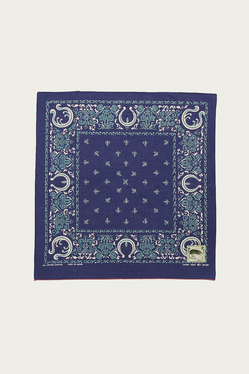 Kapital Fastcolor Selvedge Bandanna (Antler NAJA) 20x20 | Purple
