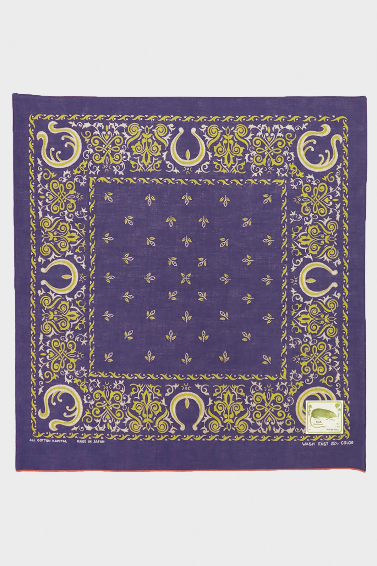 Kapital - Fastcolor Selvedge Bandana (Antler Naja) - Purple - Canoe Club