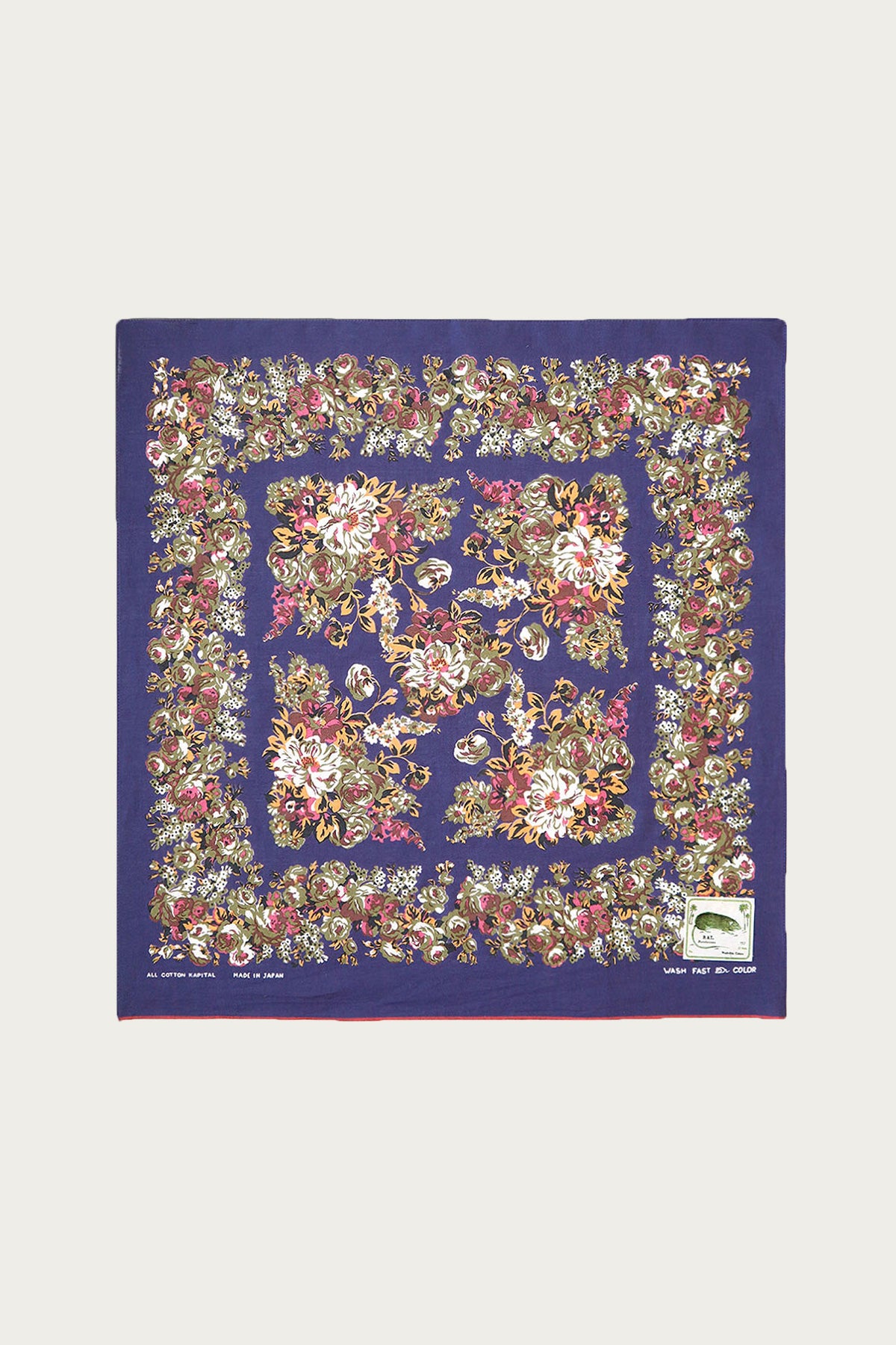 Kapital - Fastcolor Selvedge Bandanna (NADESHIKO-Champetre) - Purple - Canoe Club